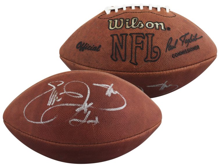 Cowboys Emmitt Smith Signed Official Wilson Football w/ Vintage Sig BAS #BS17529
