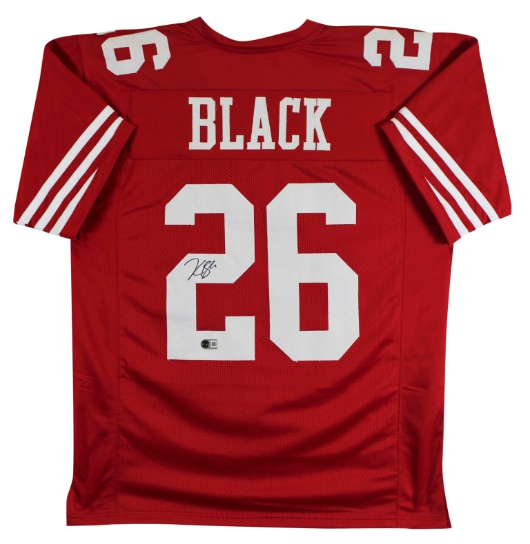Kaelon Black Authentic Signed Red Pro Style Jersey Autographed BAS Witnessed