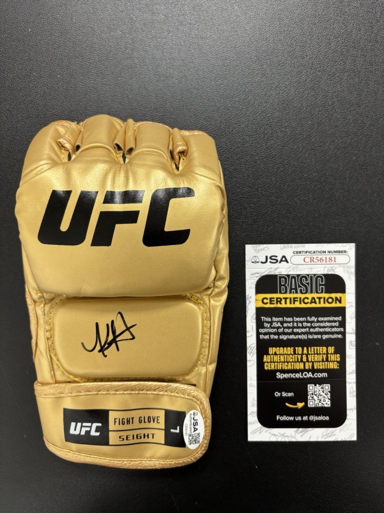 Kayla Harrison Signed Autographed Gold UFC Glove Jsa Coa