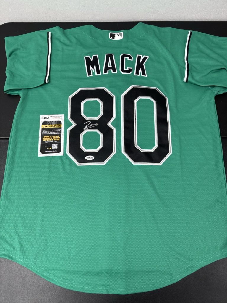Joe Mack Signed Autographed Miami Marlins Jersey. JSA Coa