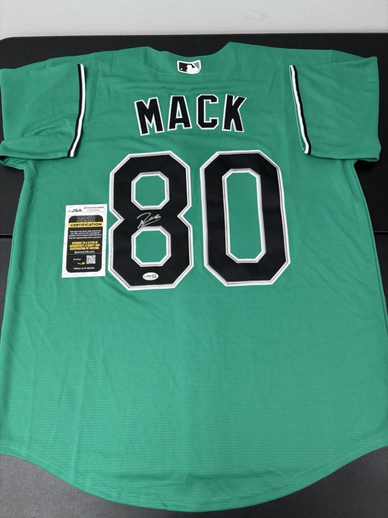 Joe Mack Signed Autographed Miami Marlins Jersey. JSA Coa
