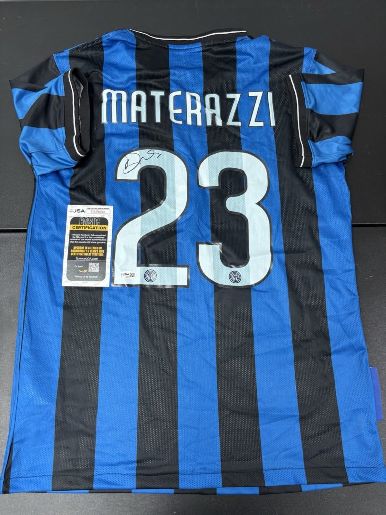 Marco Materazzi Signed Autographed Inter Milan Jersey. JSA Coa