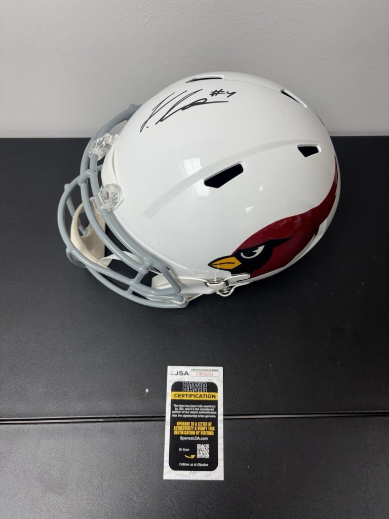 Jeremiyah Love Autographed Signed Arizona Cardinals Full Size  Helmet. JSA Coa