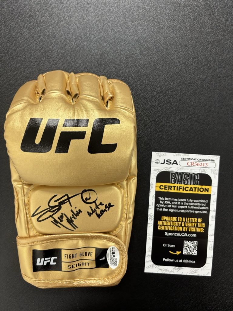Steve “Mean Machine” Garcia. Signed Inscribed Autographed UFC Glove. JSA Coa