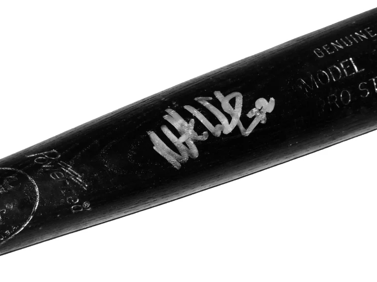 MATT WIETERS AUTOGRAPHED BAT (BALTIMORE ORIOLES) - Spring Training Used Bat!