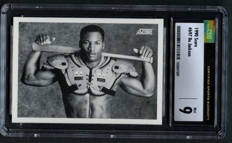 Bo Jackson #697 Score 1990 Football Trading Card CSG 9 Mint