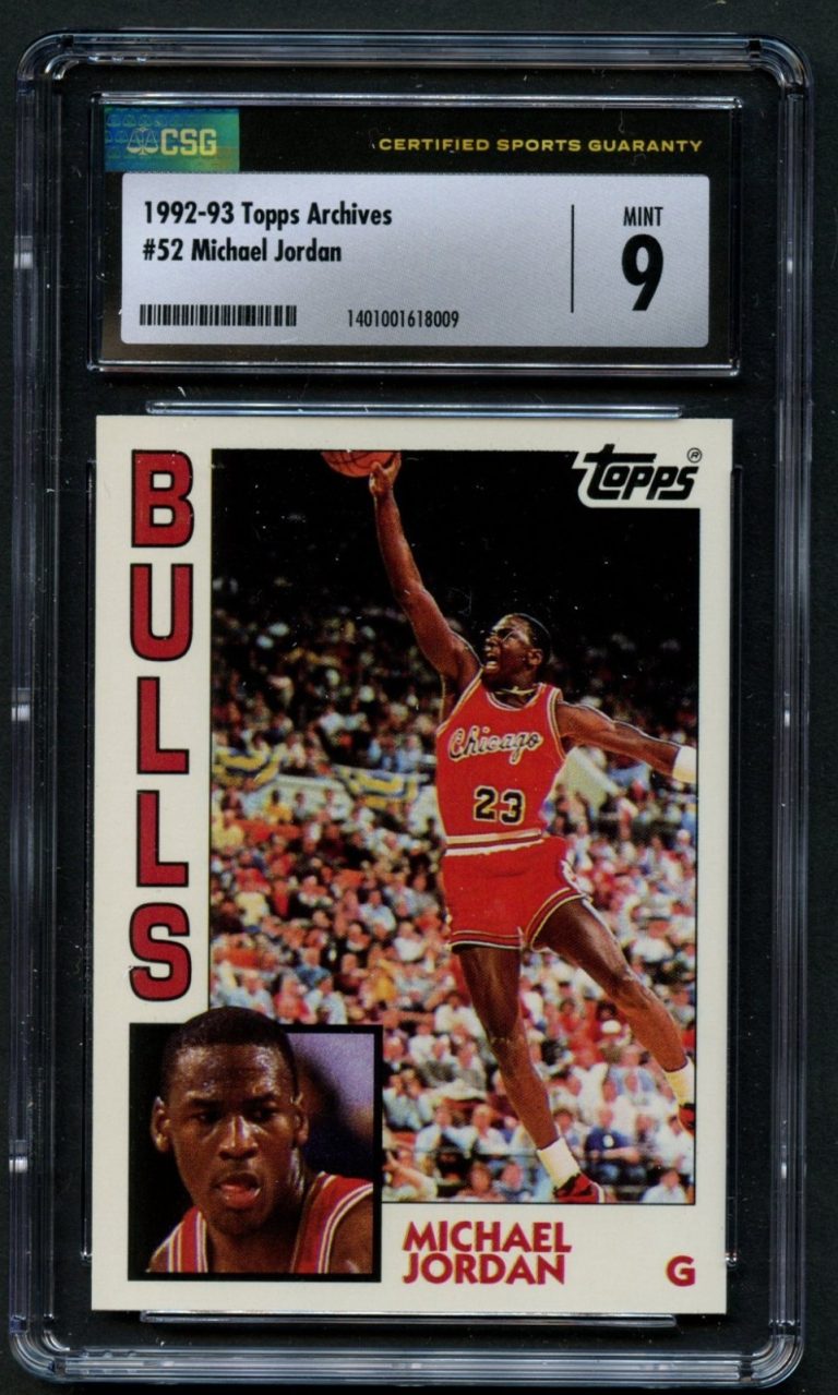 Michael Jordan #52 Topps Archives 1992-93 Chicago Bulls Basketball Card CSG 9
