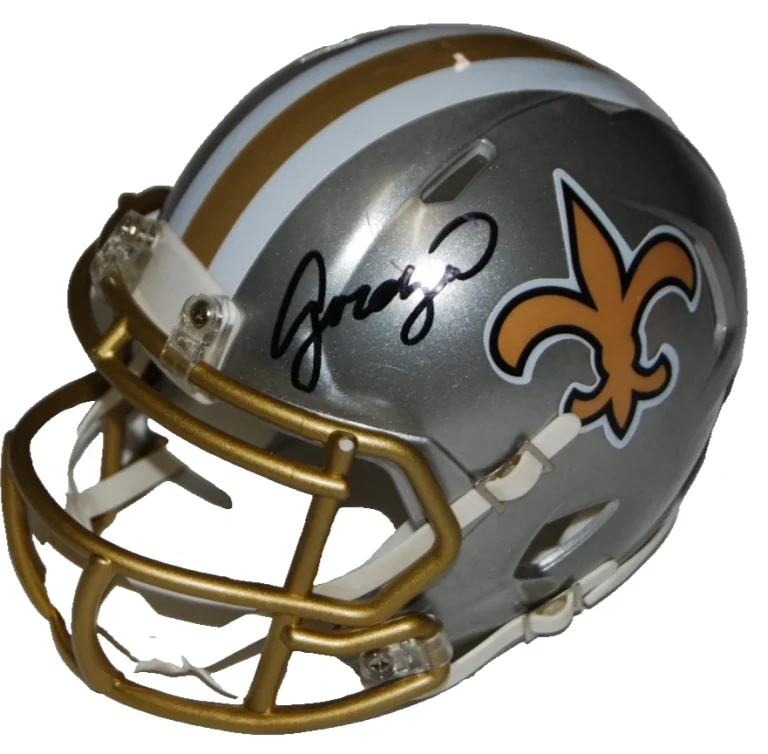 JORDYN TYSON signed (NEW ORLEANS SAINTS) mini football helmet JSA COA CR86263