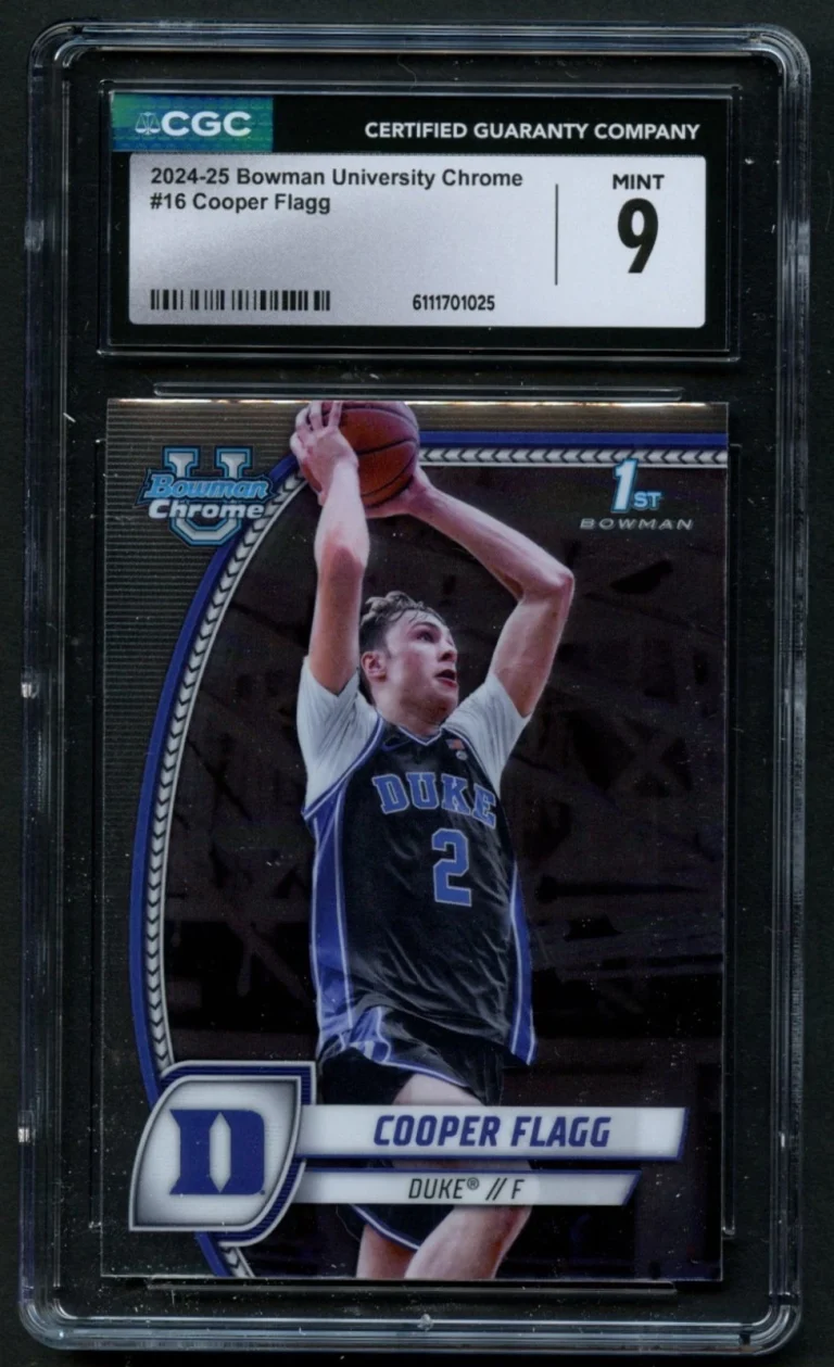 Cooper Flagg #16 2024-25 Bowman University Chrome CGC 9