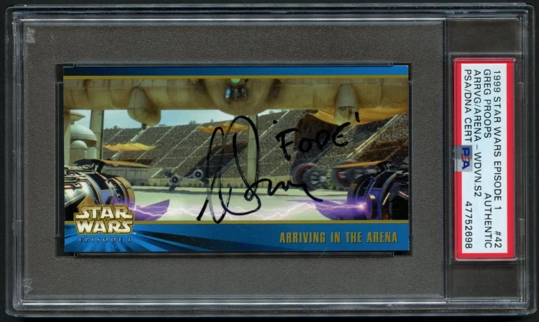 Brian Blessed #42 signed autograph 1999 Star Wars Episode 1 Greg Proops PSA