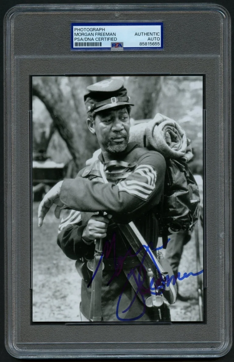 Morgan Freeman signed autograph 5x7 Photo Actor Glory Photo PSA Slabbed