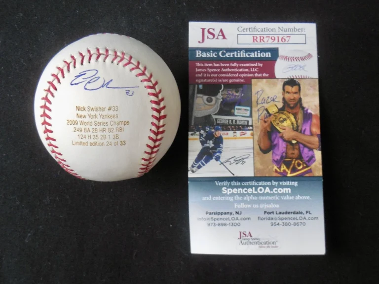 NICK SWISHER AUTOGRAPHED MAJOR LEAGUE 