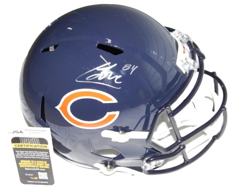COLSTON LOVELAND signed (CHICAGO BEARS)  Full Size football helmet JSA CR49479