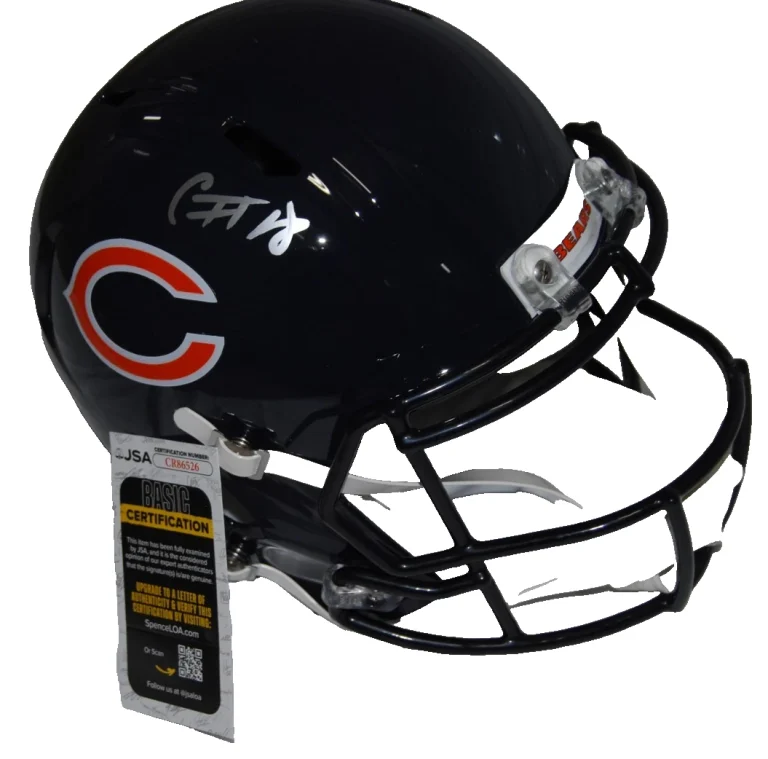 CALEB WILLIAMS signed (CHICAGO BEARS)  Full Size football helmet JSA CR86526