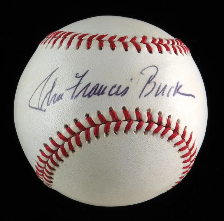 Rare Jack Buck Full Name Single Signed NL Baseball JSA COA