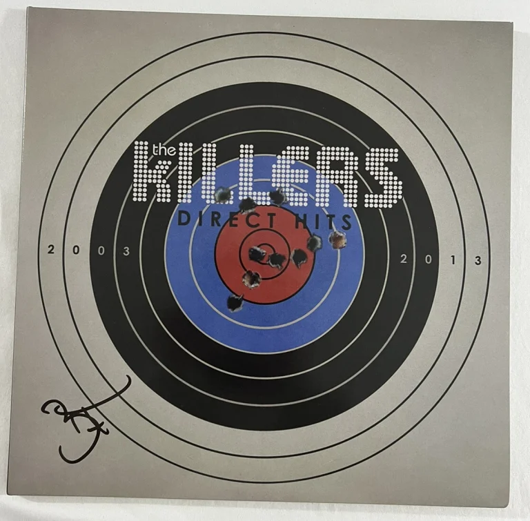 BRANDON FLOWERS SIGNED DIRECT HITS VINYL THE KILLERS AUTOGRAPH AUTHENTIC COA