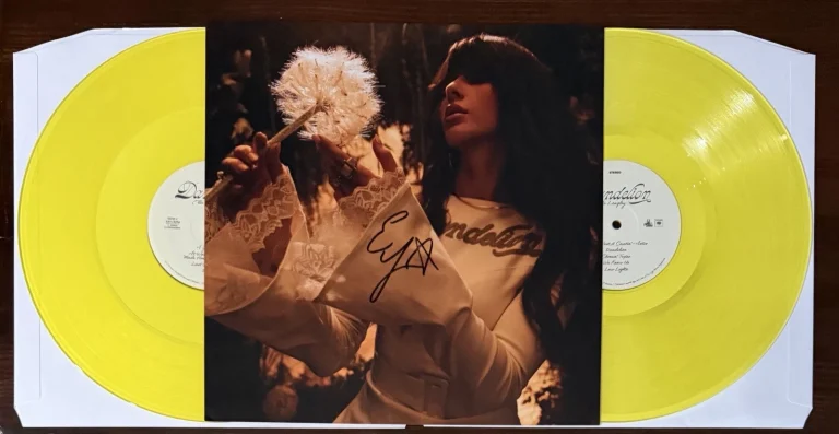 ELLA LANGLEY SIGNED ALBUM CARD DANDELION YELLOW VINYL 2LP PSA DNA COA AUTOGRAPH