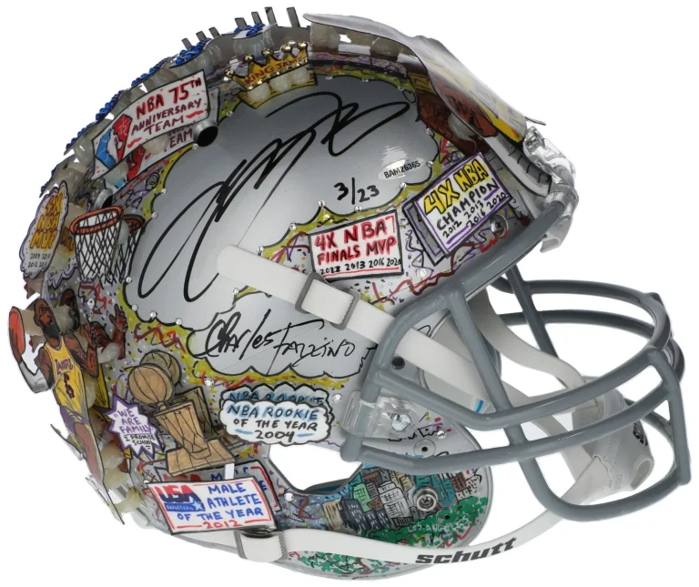 Lebron James Signed Charles Fazzino Pop Art Ohio Helmet UDA Upper Deck Fanatics