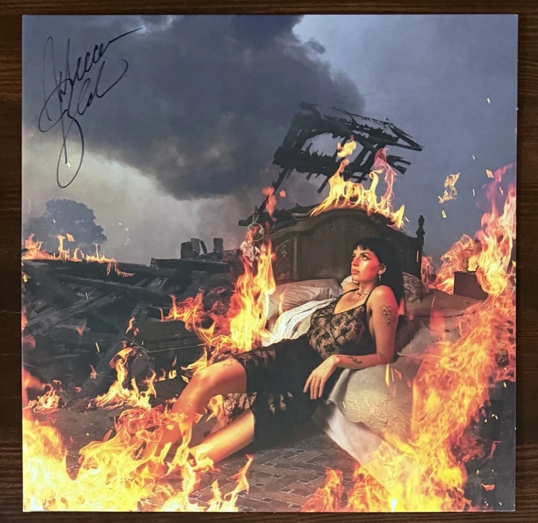 Rebecca Black Let Her Burn Oxblood Galaxy Vinyl SIGNED BAS Beckett COA Autograph