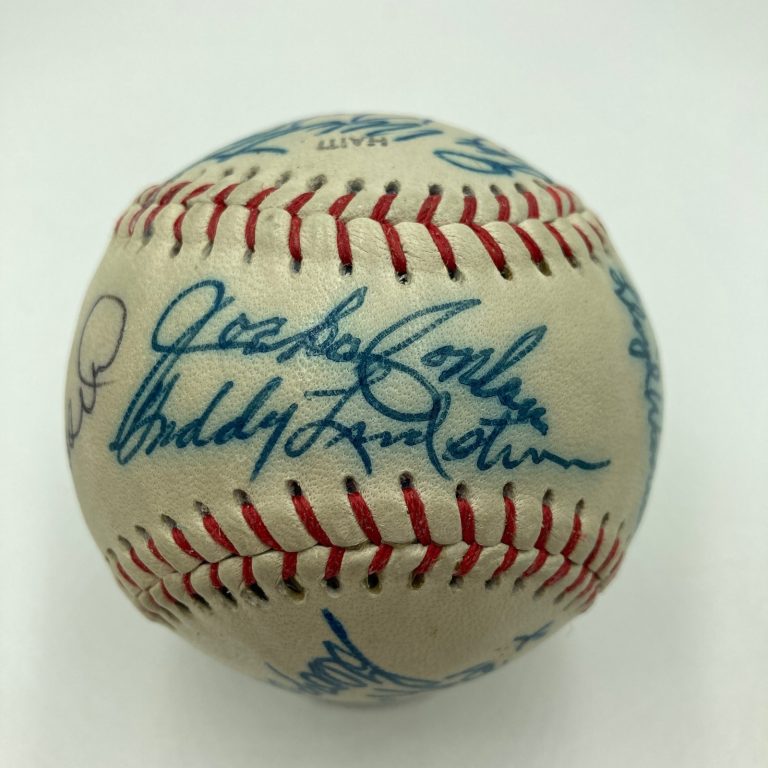 Warren Giles George Kelly Stan Coveleski HOF Multi Signed Baseball 18 Sigs JSA
