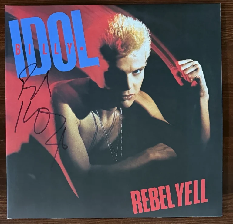 Billy Idol SIGNED Rebel Yell Expanded Vinyl 2LP Cover Autograph Beckett BAS COA