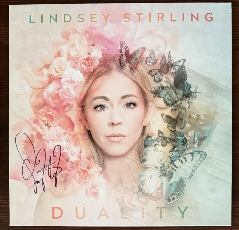Lindsey Stirling SIGNED Duality Vinyl LP AUTOGRAPH JACKET COVER BAS Beckett COA