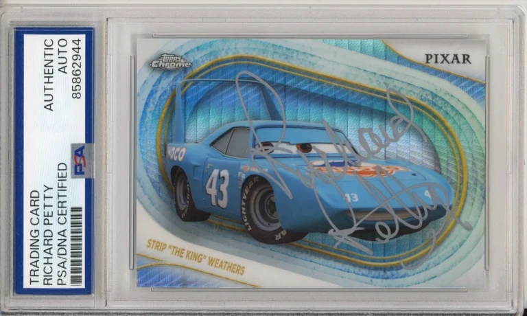 2025 TOPPS CHROME DISNEY CARS PRISM REFRACTOR RICHARD PETTY PSA DNA COA AUTO