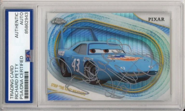 2025 TOPPS CHROME DISNEY CARS PRIZM REFRACTOR RICHARD PETTY PSA DNA COA AUTO