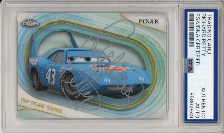 2025 TOPPS CHROME DISNEY CARS REFRACTOR RICHARD PETTY PSA DNA COA STRIP WEATHERS