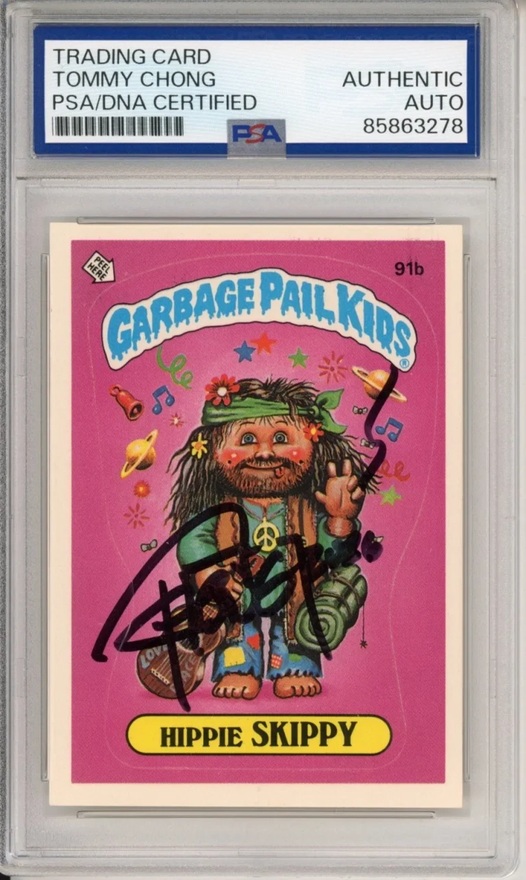 Tommy Chong SIGNED 1986 Topps GPK Garbage Pail Hippie Skippy PSA DNA AUTOGRAPH