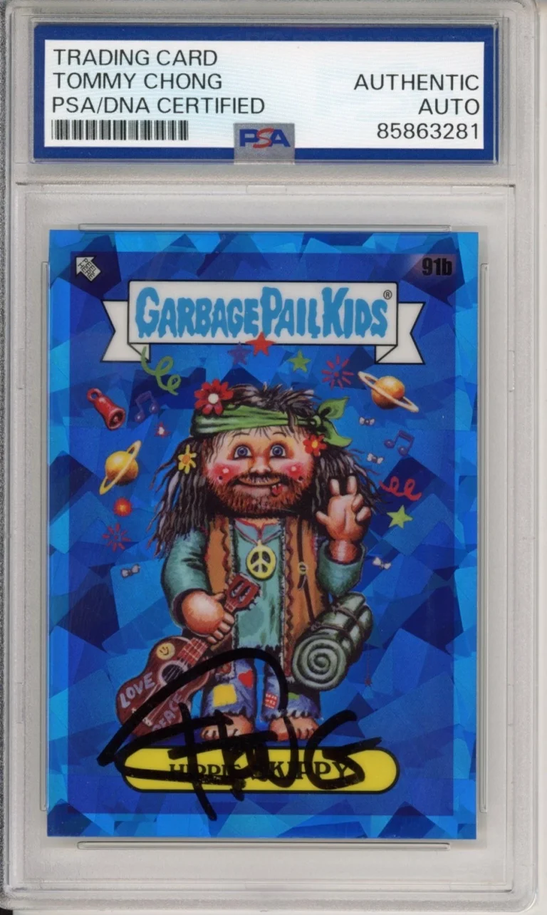 Tommy Chong SIGNED Topps GPK Garbage Pail Kids Sapphire Hippie Skippy PSA DNA