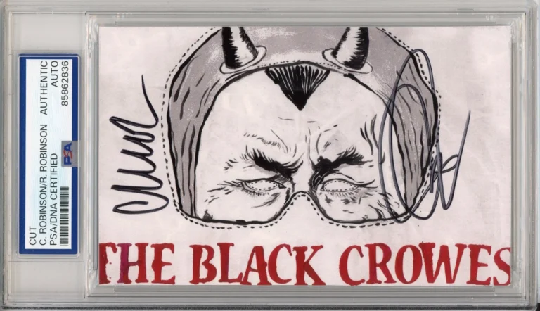 The Black Crowes A Pound Of Feathers SIGNED Card PSA DNA COA Chris Rich Robinson
