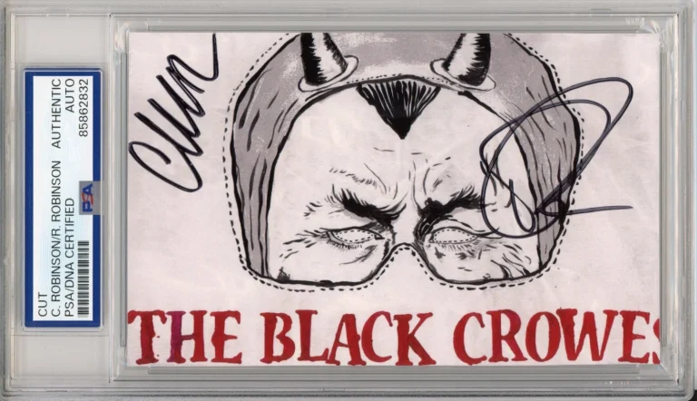 The Black Crowes Pound Of Feathers SIGNED Card PSA DNA COA Chris & Rich Robinson