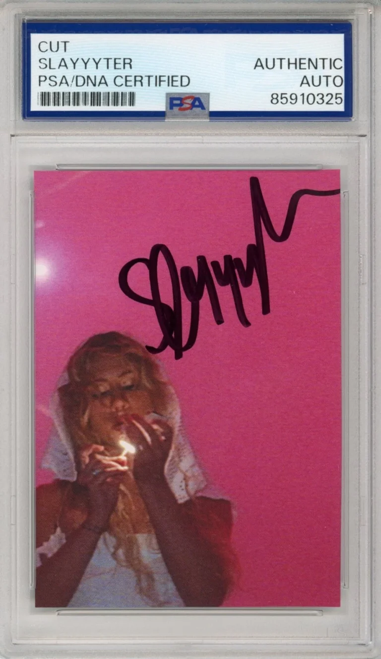 Slayyyter SIGNED Wor$t Girl In America Autograph Album Card PSA DNA COA AUTO