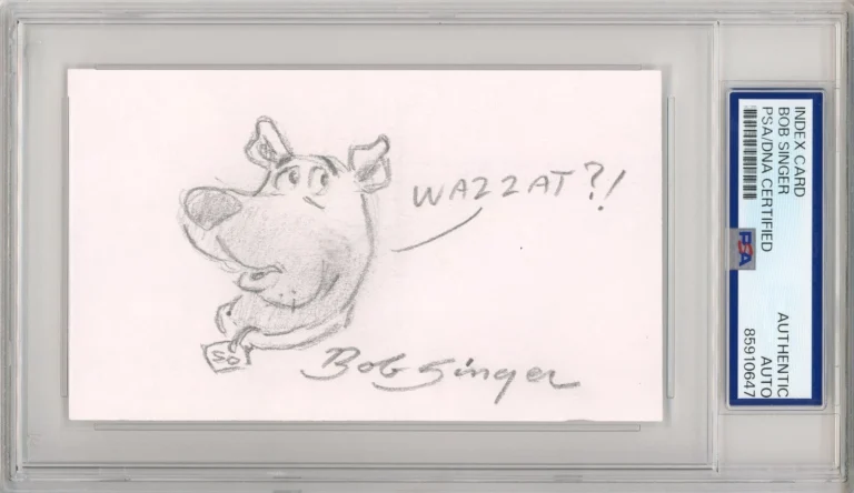 Scooby Doo Original 1/1 Drawing Sketch Signed Drawn By Bob Singer PSA DNA COA