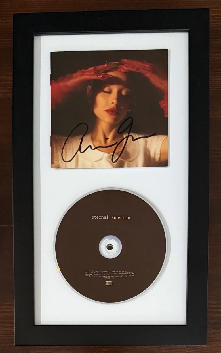 FRAMED Ariana Grande SIGNED Eternal Sunshine CD Book PSA DNA COA FULL NAME AUTO