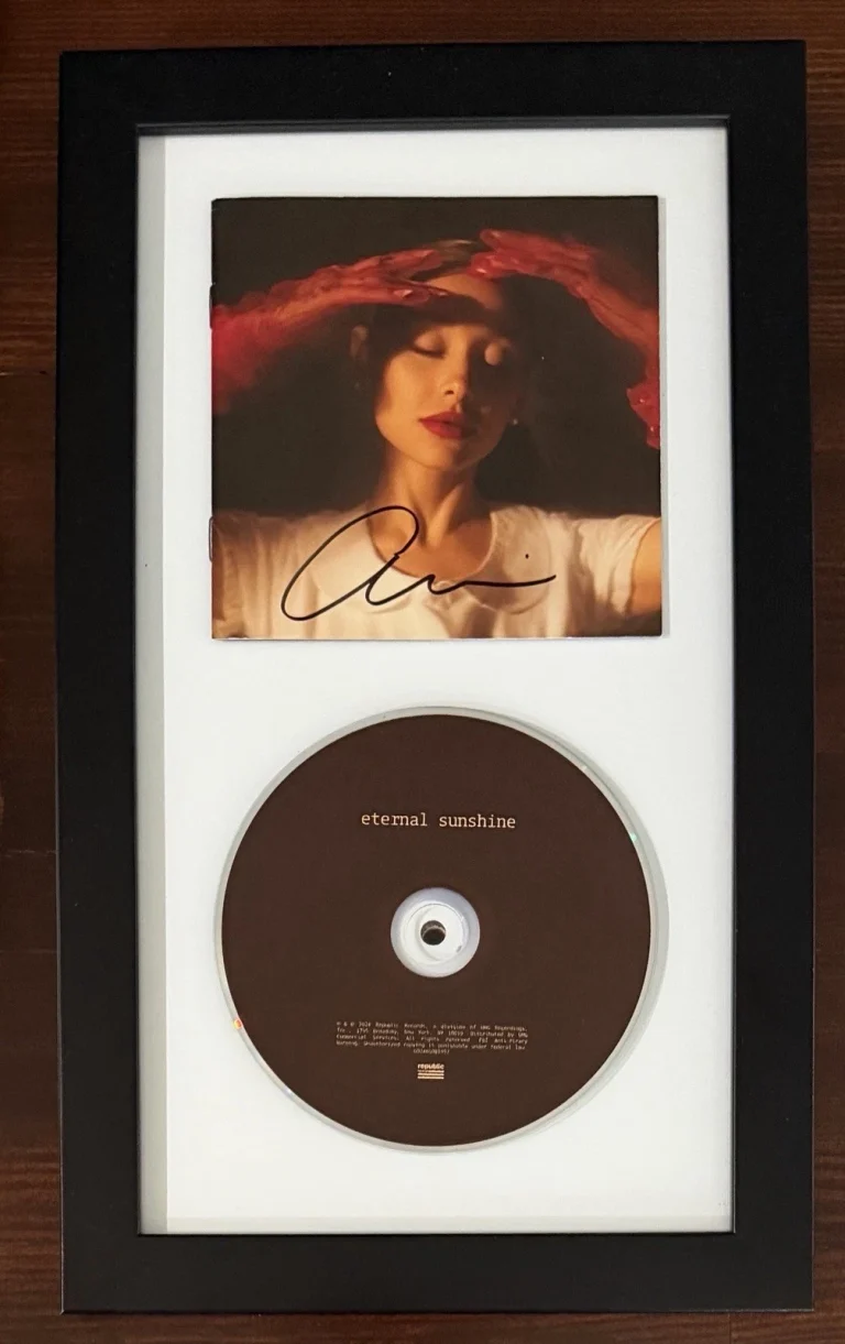 FRAMED Ariana Grande Eternal Sunshine CD & SIGNED Book PSA DNA COA AUTOGRAPH