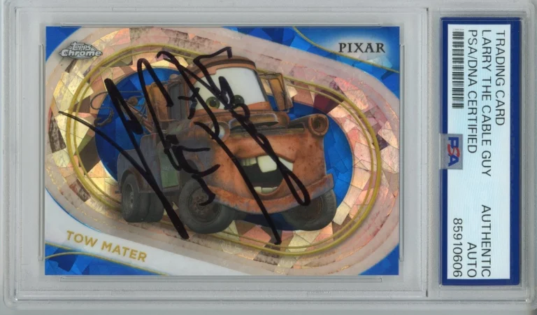 2025 TOPPS CHROME SAPPHIRE DISNEY MATER SIGNED LARRY THE CABLE GUY PSA DNA AUTO