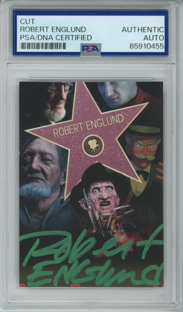 ROBERT ENGLUND SIGNED FREDDY KRUEGER CARD PSA DNA COA Nightmare Elm Street AUTO