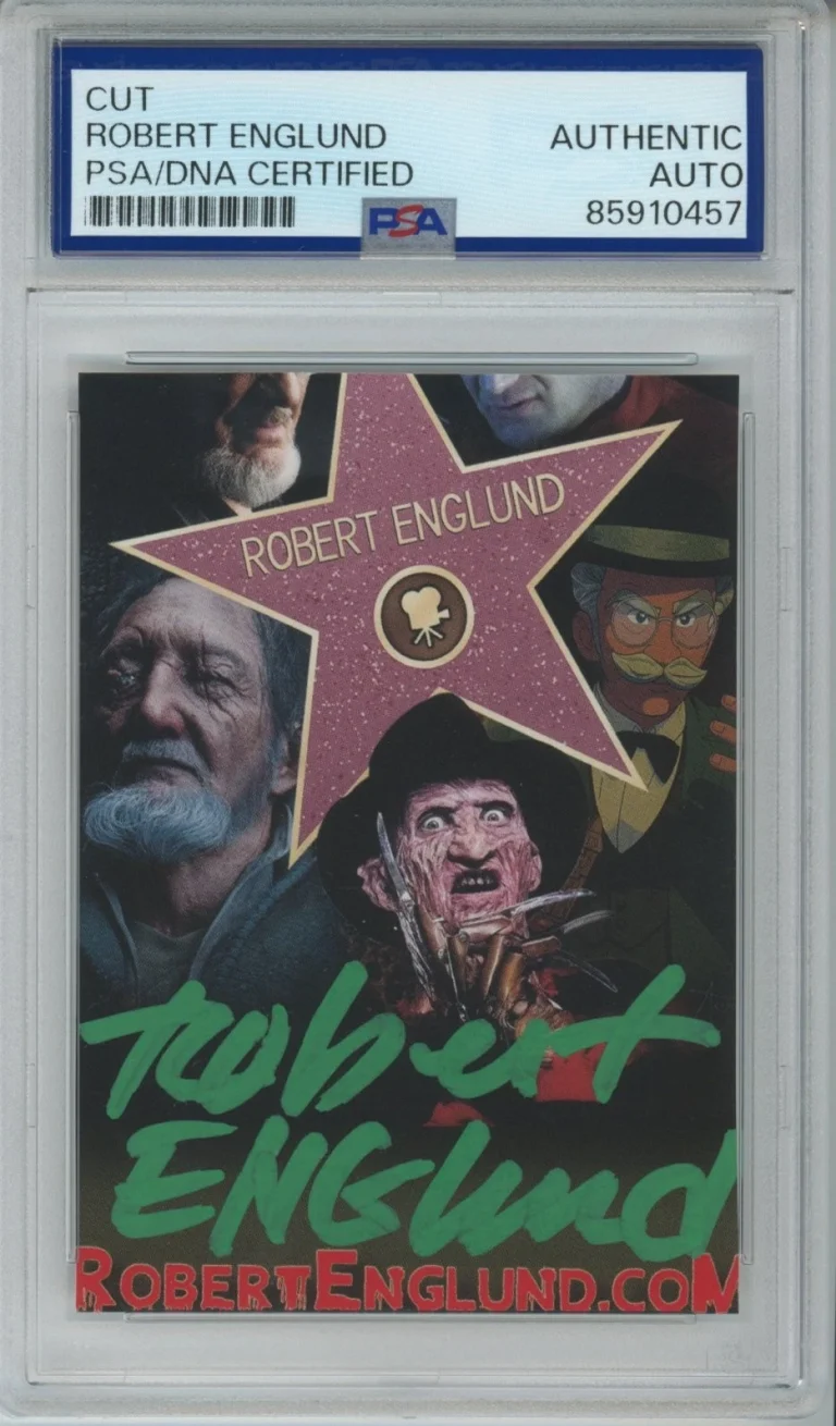 ROBERT ENGLUND SIGNED FREDDY KRUEGER CARD PSA DNA COA Nightmare Elm AUTOGRAPH