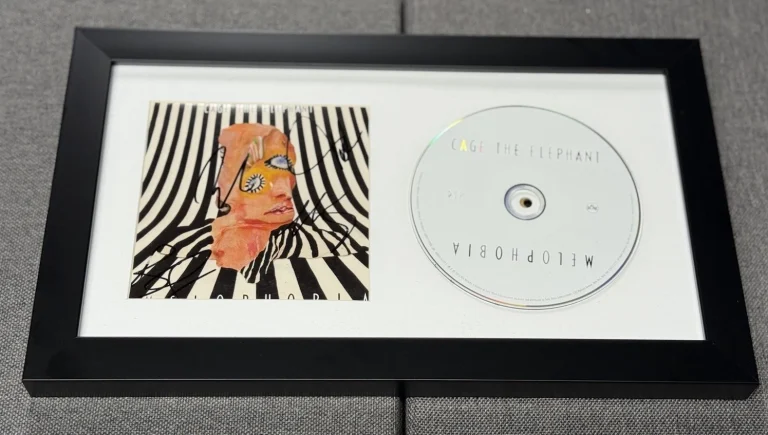 CAGE THE ELEPHANT FULL BAND SIGNED MELOPHOBIA FRAMED CD AUTOGRAPH AUTHENTIC COA