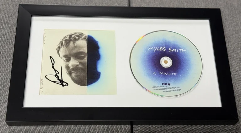 MYLES SMITH SIGNED A MINUTE FRAMED CD AUTOGRAPH AUTHENTIC COA