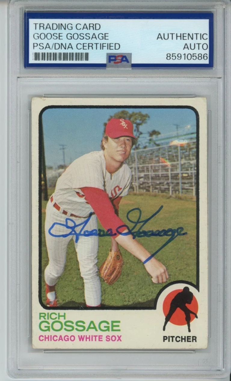 1973 Topps Rich Goose Gossage SIGNED RC Rookie PSA DNA COA AUTO HOF 2008
