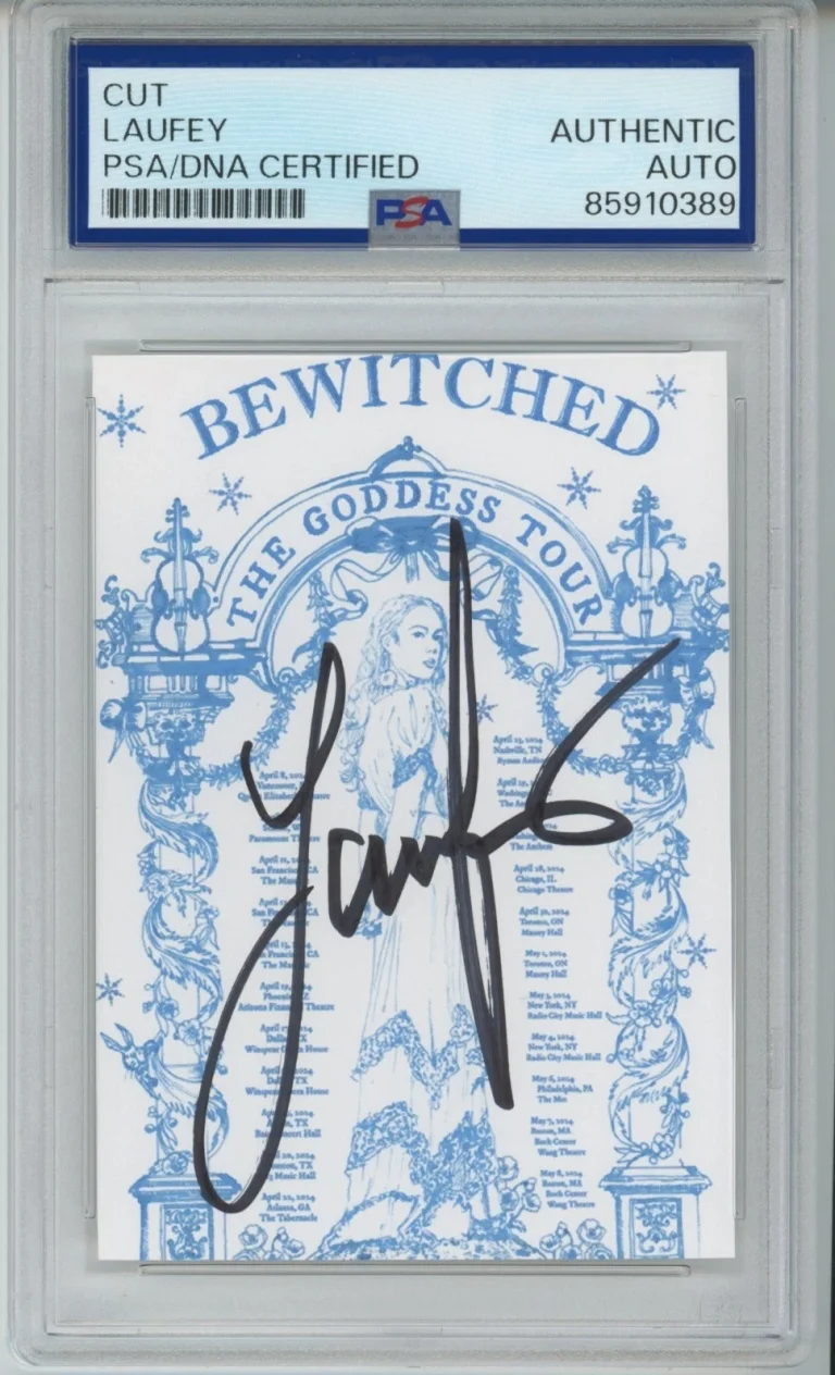 SIGNED Laufey AUTOGRAPH Bewitched Goddess Tour Poster Picture Cut PSA DNA COA