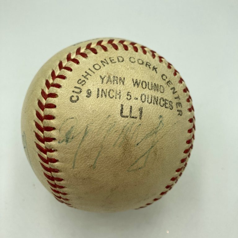 Cy Young Signed 1940's Spalding Baseball Displays As Single Signed Baseball JSA