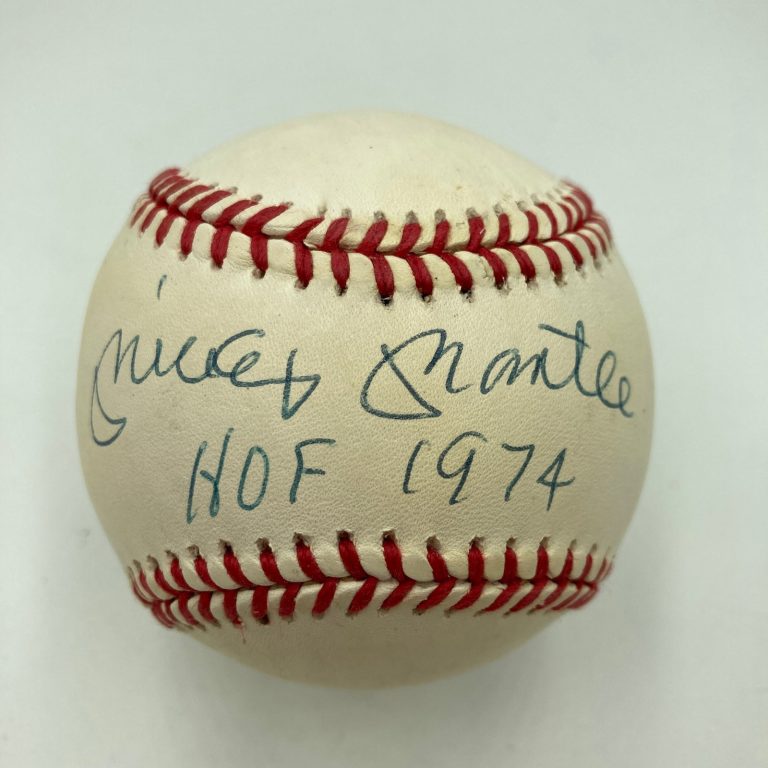 Mickey Mantle Hall Of Fame 1974 Signed Baseball PSA DNA COA HOF