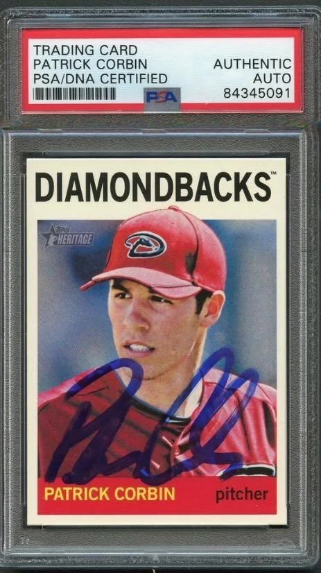 2013 Topps Heritage #328 Patrick Corbin Signed Card PSA Slabbed Auto Dbacks