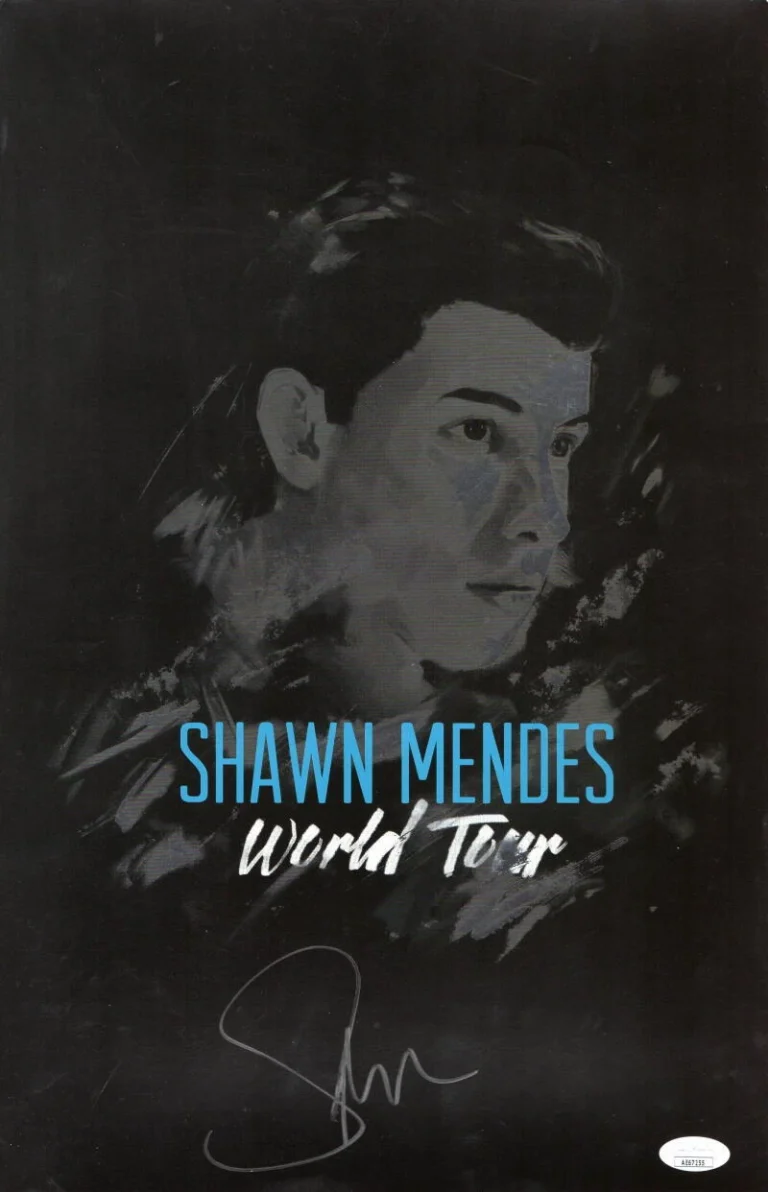 SHAWN MENDES SIGNED AUTOGRAPH 11X17 CONCERT WORLD TOUR POSTER - POP ICON JSA COA