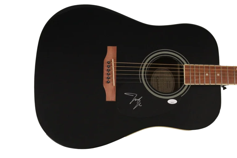 JUSTIN MOORE SIGNED AUTOGRAPH GIBSON EPIPHONE ACOUSTIC GUITAR - COUNTRY STAR JSA
