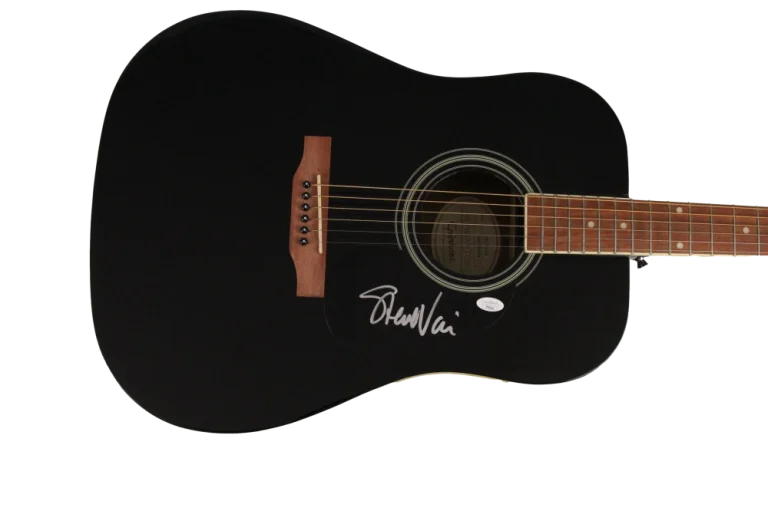 STEVE VAI SIGNED AUTOGRAPH GIBSON EPIPHONE ACOUSTIC GUITAR FRANK ZAPPA BAND JSA